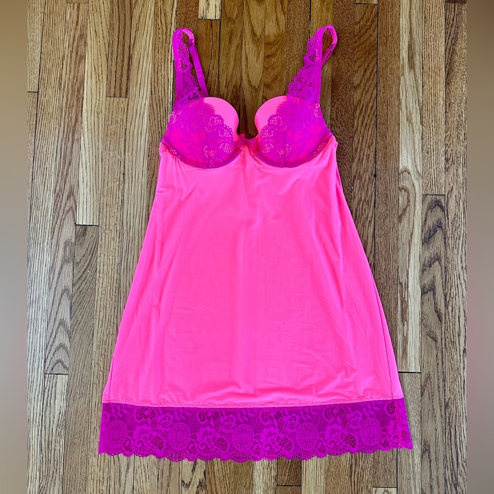 victorias secret lingerie, 34B, coral & pink